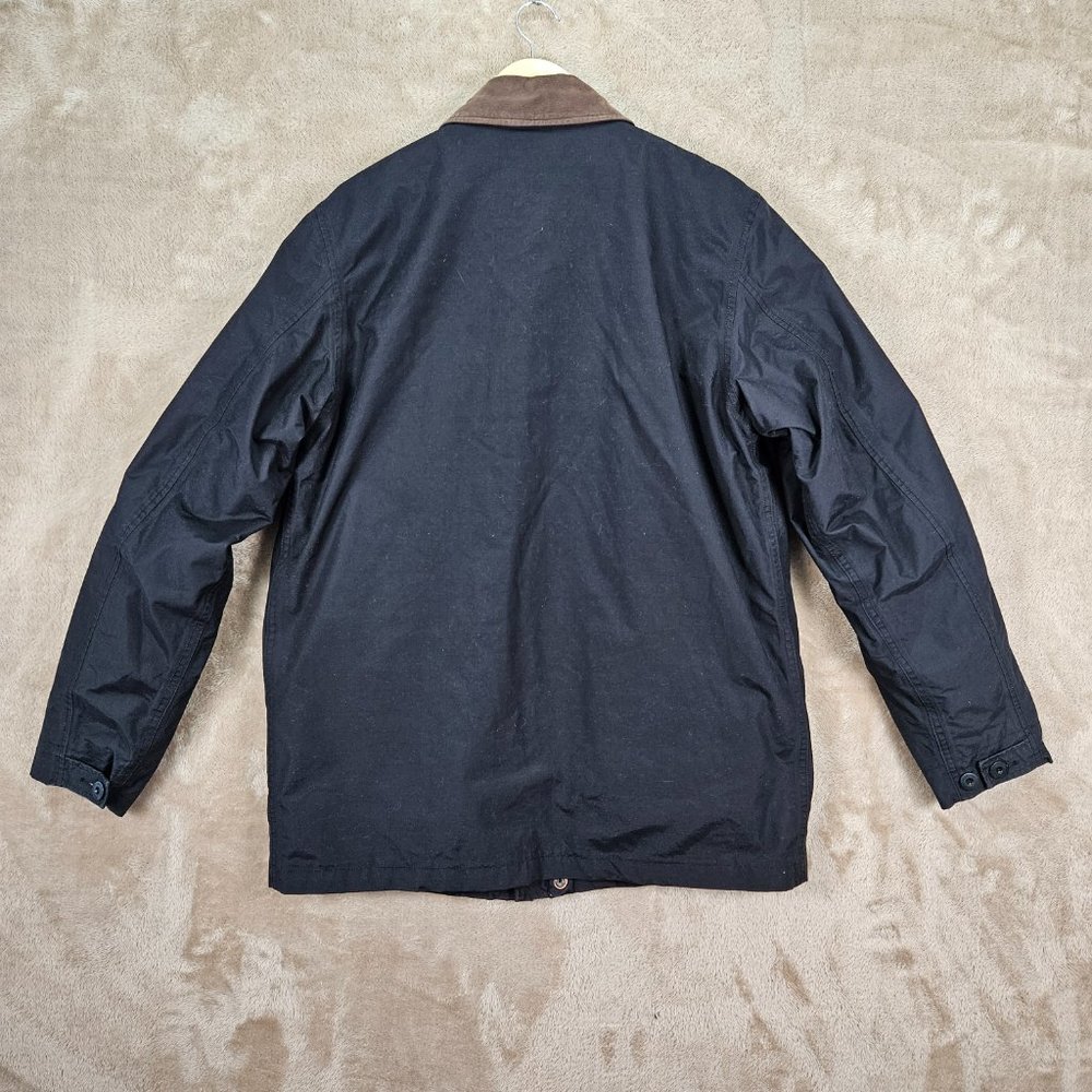 Timberland Waterproof Collared Jacket Coat Full Zip Pocket Navy Blue Mens Size M - Picture 2 of 10